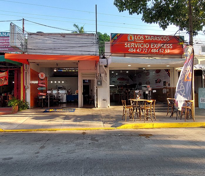 tacos-a-domicilio-en-costa-azul-fachada fachada sucursal Costa Azul Express Los Tarascos